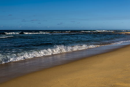 stranden, vågor, Brisbane, havet, Sand, inga människor, Horisont