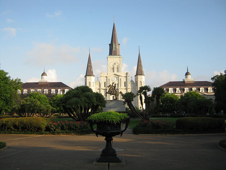 New orleans, templom, székesegyház, Louisiana, építészet, francia, negyed
