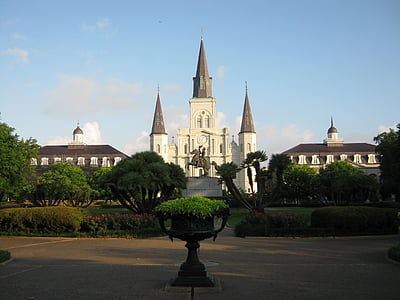 la Nouvelle-Orléans, Église, Cathédrale, Louisiane, architecture, Français, trimestre
