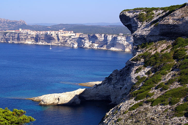 Korsykański, morze, Natura, wakacje, Plaża, po stronie, Francja