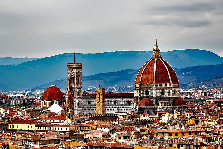 Firenze, Itaalia, City, Urban, panoraam, hoonete, arhitektuur