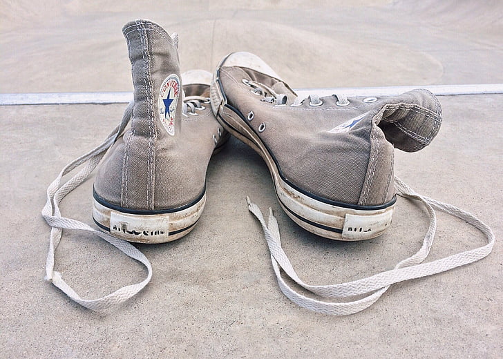zapatillas de deporte, Mandriles (Chucks), calzado, usado, estilo de vida, zapato, par