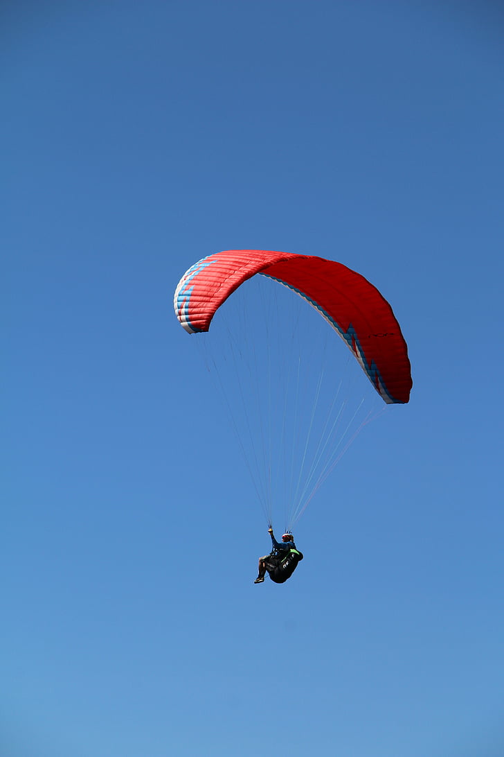 Salzburg, Gaisberg, Paraglider, extrema sporter, idrott, flygande, åtgärd