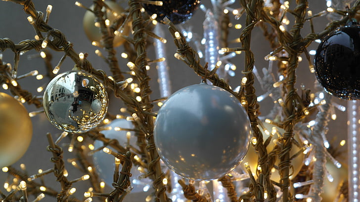 glaskugeln, božični okraski, božič, nakit, iskrico, žogo, dekoracija