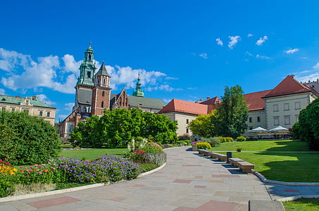 Kraków, Polen, Europa, Wawel, Castle, fæstning, Tower