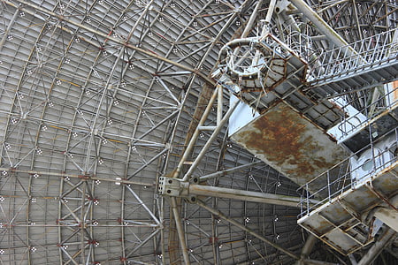 Lettonie, irbene, Radio, télescope, plat, 32m, antenne