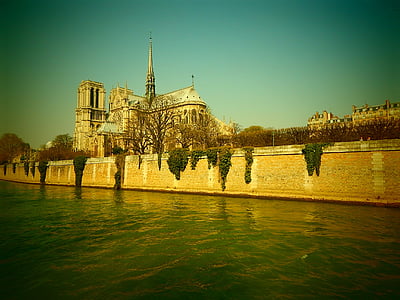 notre dame, cathedral, its, river, paris, dom, münster