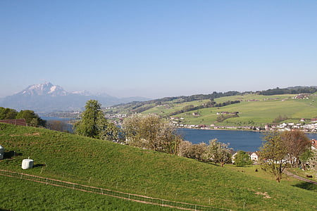 Seascape, Pilatus, paisagem, Suíça
