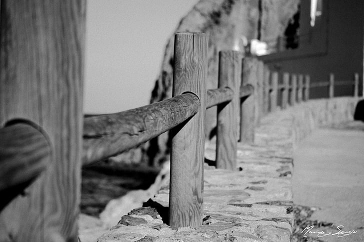 mar, Playa, madera, España, cerca de, Ruta de acceso, piedra