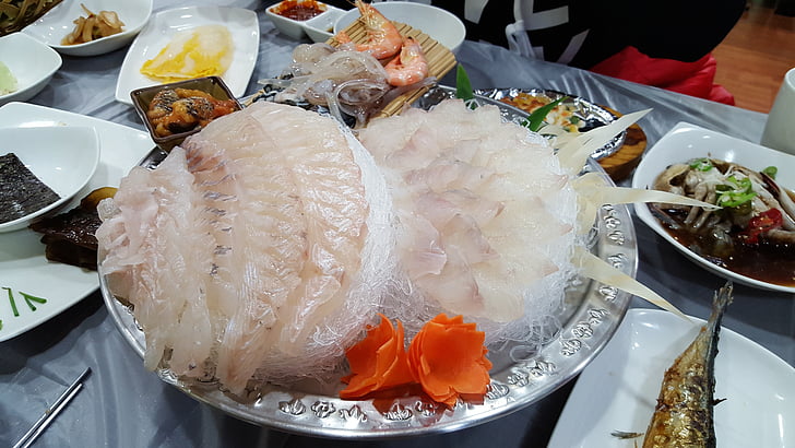 pescado, luz aire, Comedor, comer, Corea, fotografía de comida, República de Corea