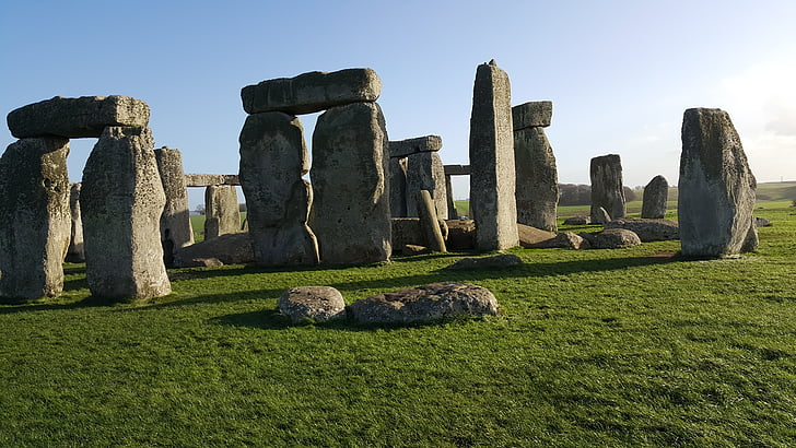 Stonehenge, London, Wahrzeichen, historische, prähistorische, Landschaft, Tourismus