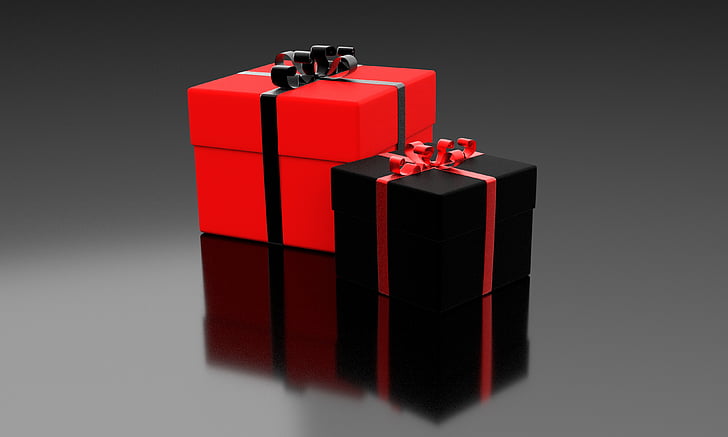 hadir, Paket, hadiah, Perayaan, Natal, liburan, kotak