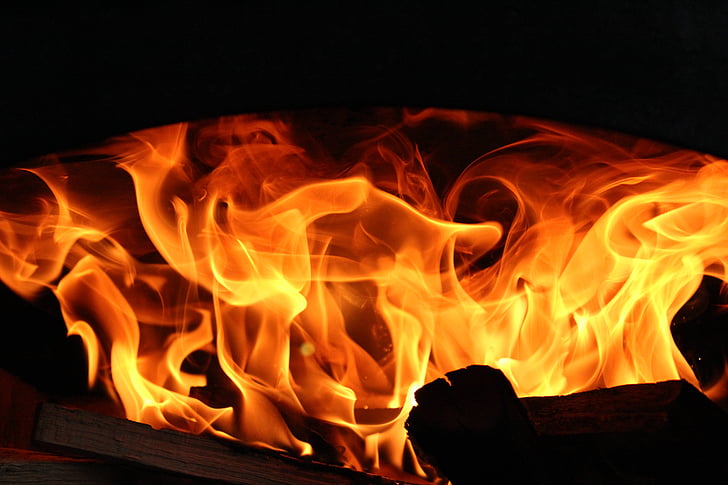 feu, Heiss, cheminée, Cozy, chaleur, flamme