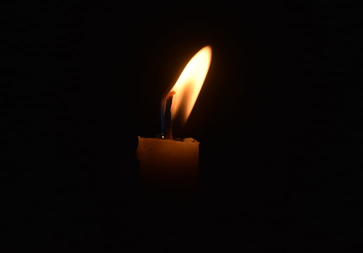 sviečka, svetlo, oheň, plameň, tmavé, Dúfam, že, romantické