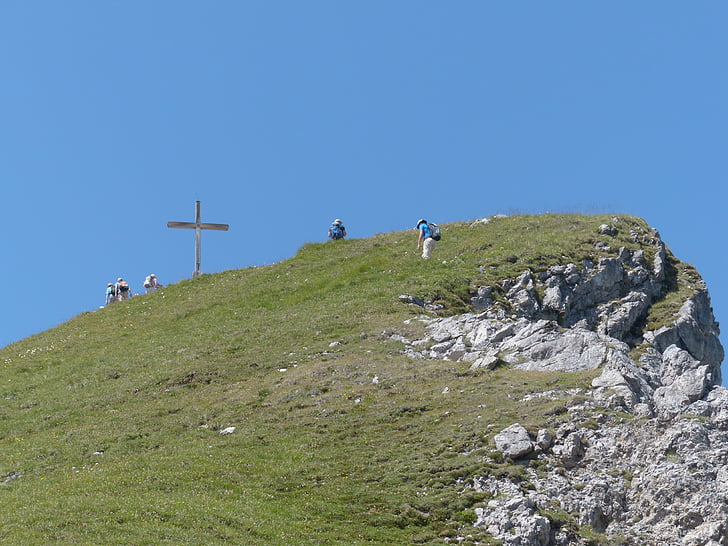 parte superior schochen, caminata, caminata de montaña, senderismo, más, montañas, Alpine