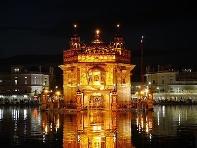 Amritsar, Gouden Tempel, India, goud, Tempel, Sikh, gebouw
