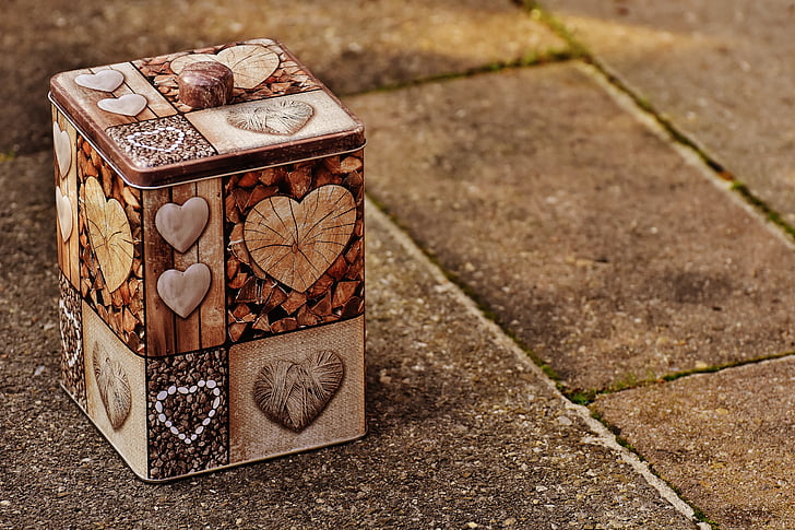kotak, jantung, Cinta, Penyimpanan, Kemasan, Toko, praktis
