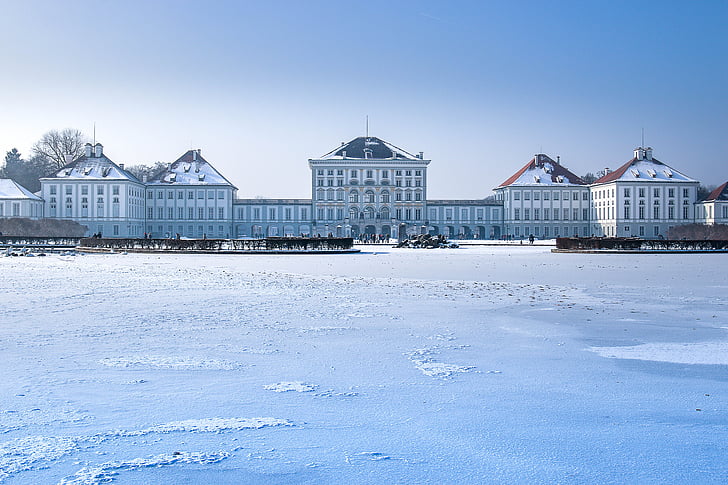 palača Nymphenburg, u Münchenu, Bavaria, dvorac nymphenburg, dvorac, Nymphenburg, parka
