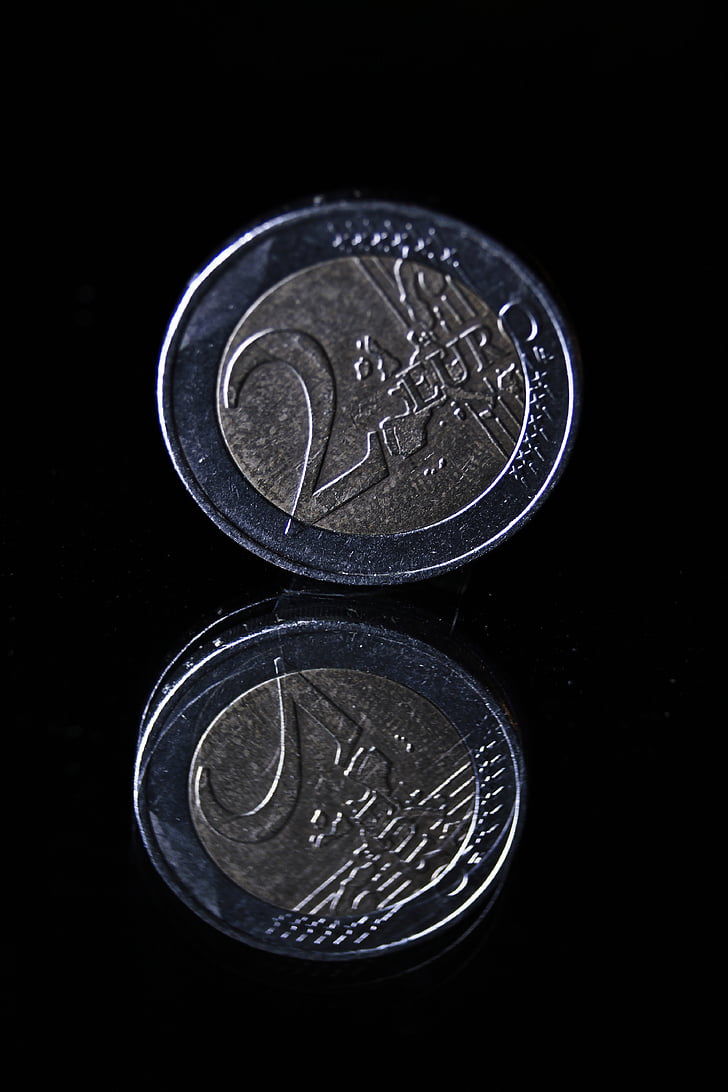 pièce de monnaie, Euro, devise, argent, des pièces de monnaie, pièce de €, métal argent