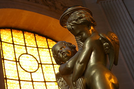 아기 천사, 동상, 교회, 조각상, 기호
