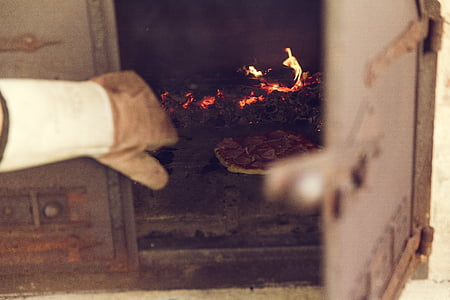 Pizza, fırın, fırında, yanan odun sobası, Pizza makinesi, ahşap pizza ateş, Yangın