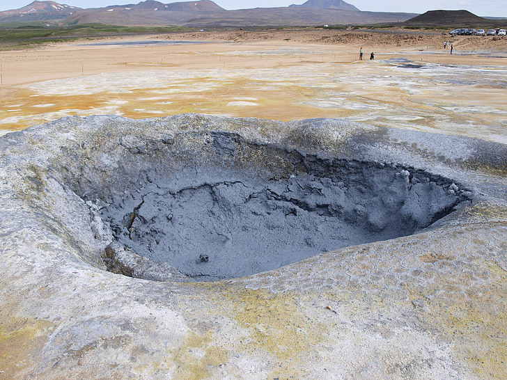 sources d’eau chaude, sources thermales, géothermique, Islande, paysage, volcan, volcanique