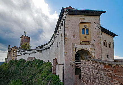 Wartburg slott, Eisenach, Thüringen Tyskland, Tyskland, slott, Martin, Luther
