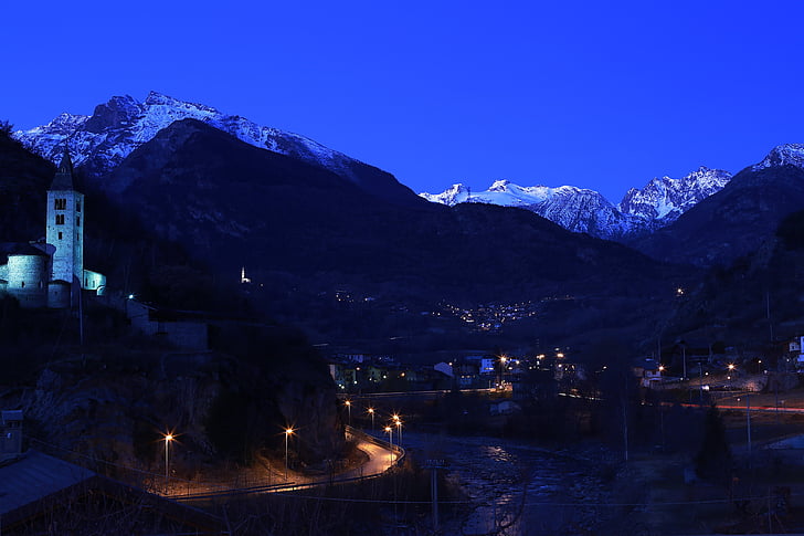 Itālija, ainava, dekorācijas, āra, Itāliešu, Valle d ' Aosta, slavens