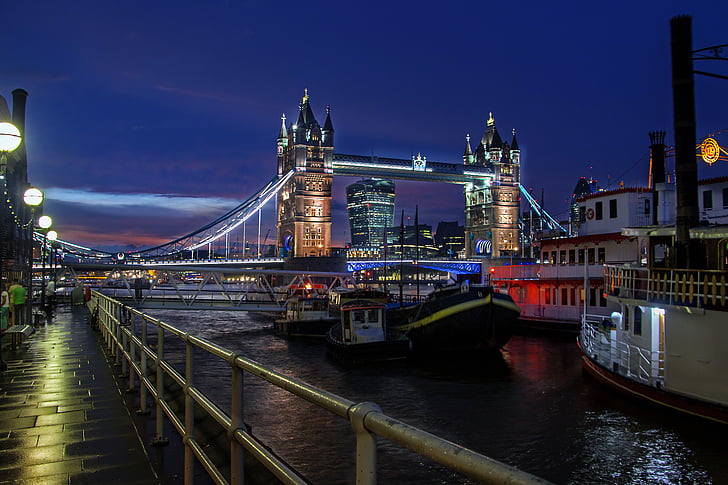 Londonas, tiltas, Jungtinė Karalystė, Anglijoje, Temzės upė, orientyras, Londono Tauerio