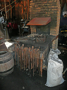 blacksmith, locksmithery, locksmith shop, old, tools, fitters shop, steinbach