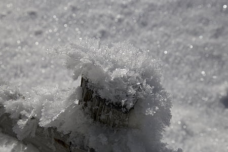 Зима, блеск, кристаллы, снег, холодная - температура, Природа, лед