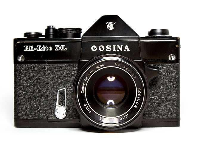 câmera, analógico, hipster, vintage, lente, câmera antiga, fotografia