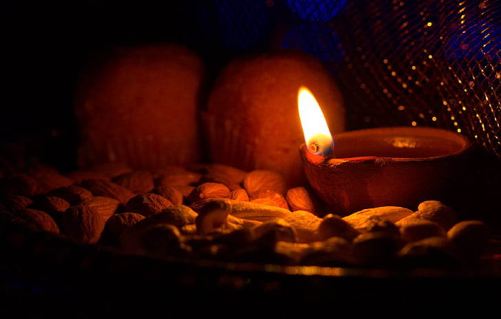 Φεστιβάλ των φώτων, Φεστιβάλ της Ινδίας, εορταστική, Ευτυχισμένο, Ινδία, φως, φλόγα