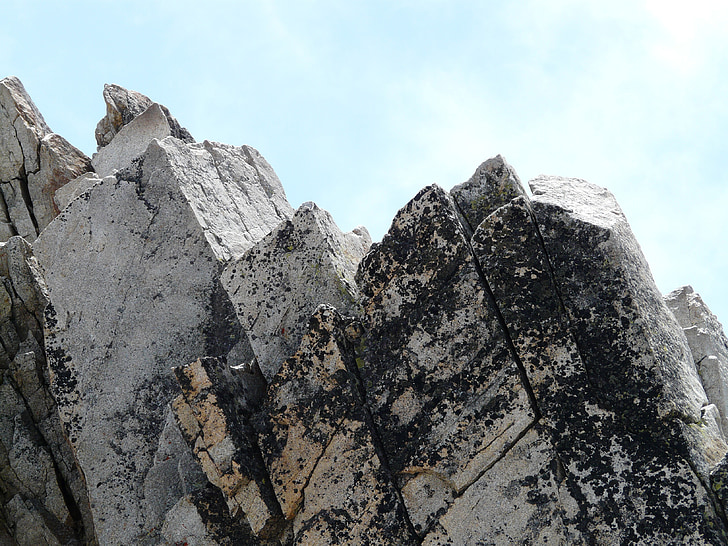 Rock, steen, brug van mohammed, Pico aneto, Pico de aneto, Pyrénées, Aneto