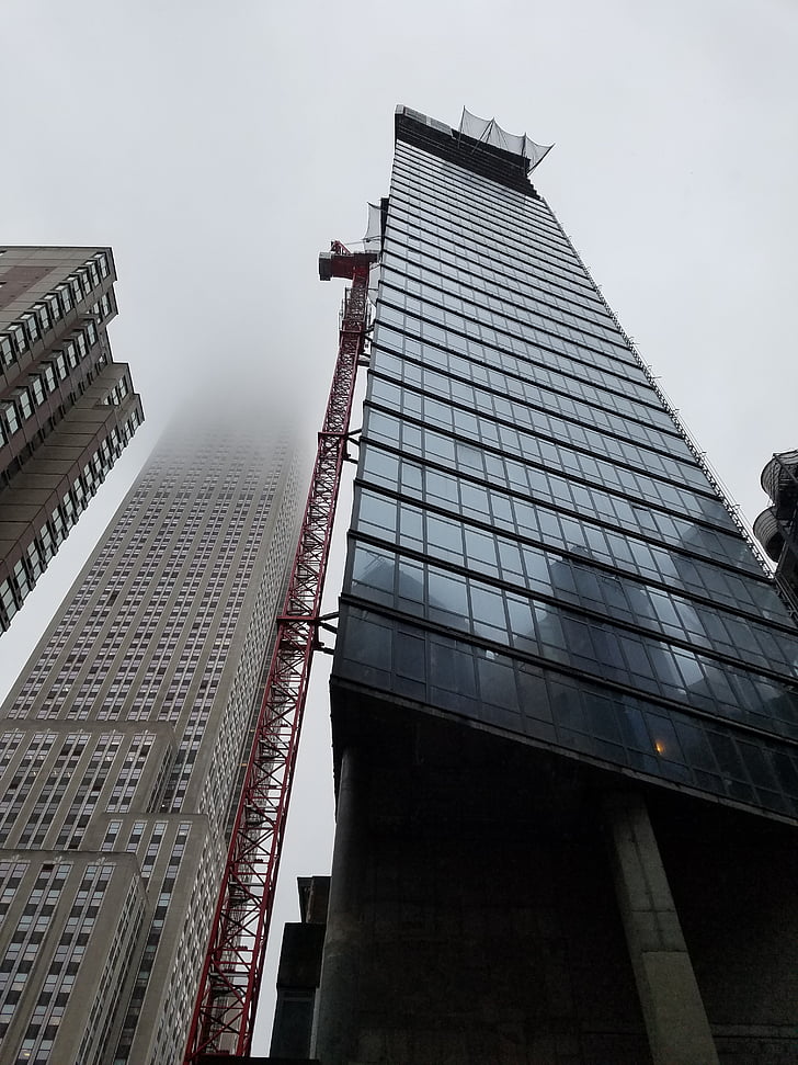bouw, NBC, Manhattan, middtown, het platform, gebouwen, wolkenkrabbers