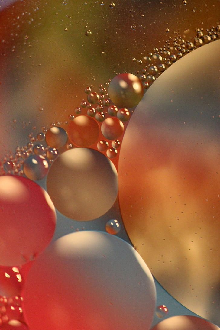 artistic, macro, spheres, colour, reflections, patterns, floating