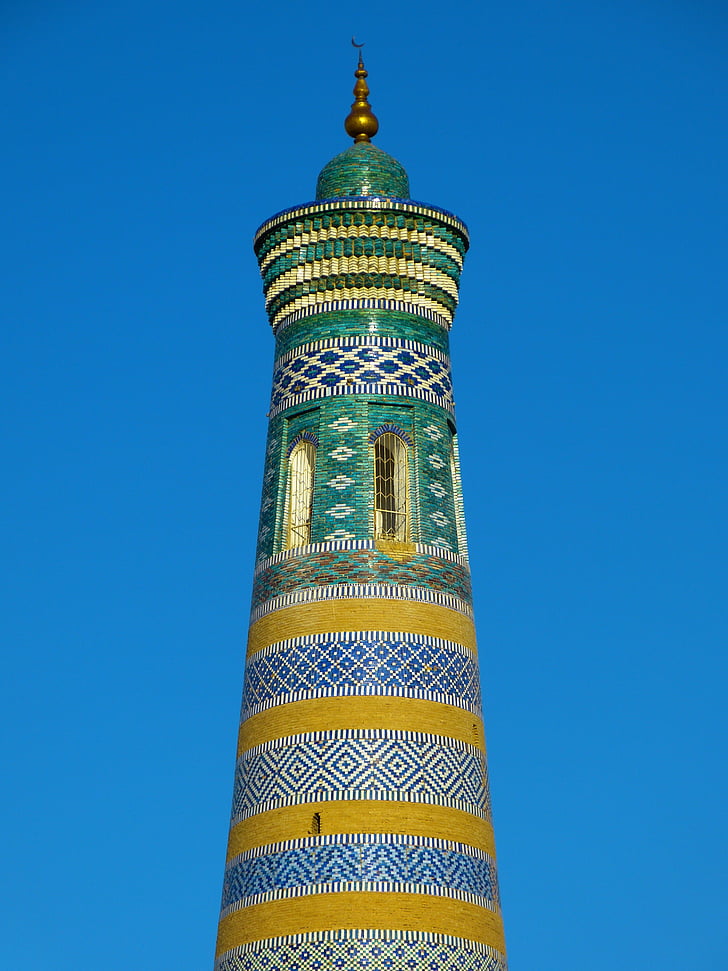 vihreä, ruskea, valkoinen, maalattu, Tower, sininen, pinta