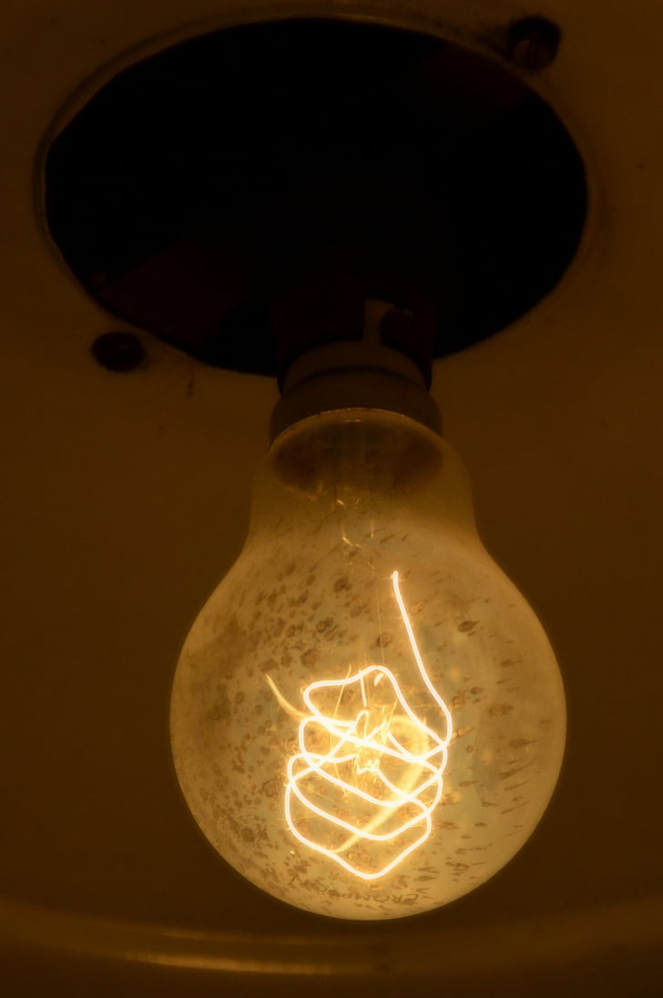 žarulja, Edison, Lampa, Nostalgija, nestaju, svjetlo, staklo