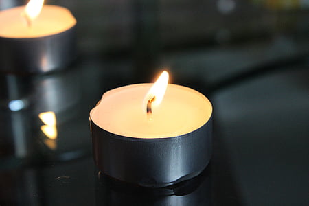 žvakės, žibintai, dega, Romantiškas, atmosferos, apdaila, šviesos