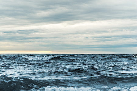 jūra, vandenyno, vandens, bangos, Gamta, Horizontas, mėlyna