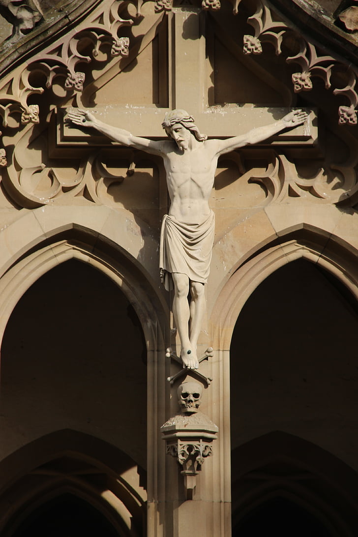 Jesus på korset, kirke, arkitektur, krusifiks, bygge