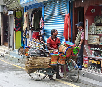Kathmandu, Nepāla, ielas pārdevējs, pārdevējs, Āzija, thamel, kreditoru