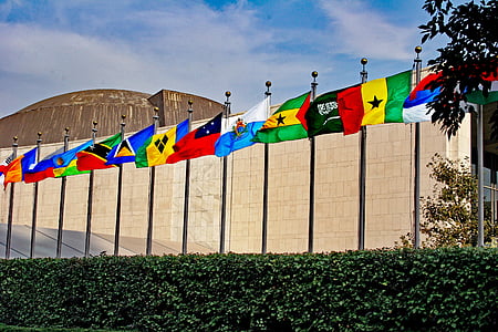 das Nações Unidas, Nova Iorque, Bandeira, cidade de Nova york
