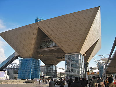 Tokyo big sight japan, bygning, struktur, omvendte pyramide, International udstillingscenter, Tokyo hovedstadsområdet, Koto