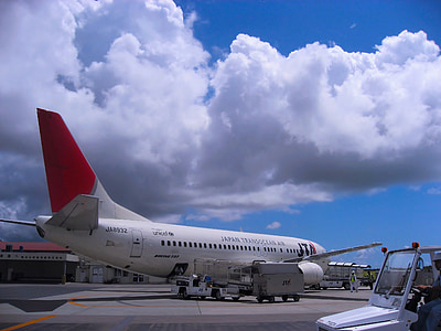 dopravné lietadlo, Japonsko transocean air, Japan airlines group, jta, ostrov letu, Pickup, Práca