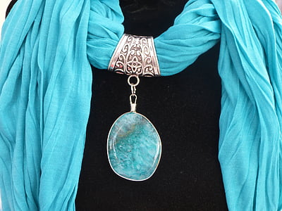 синій, ювелірні вироби, дорогоцінний камінь, срібні прикраси, шарф