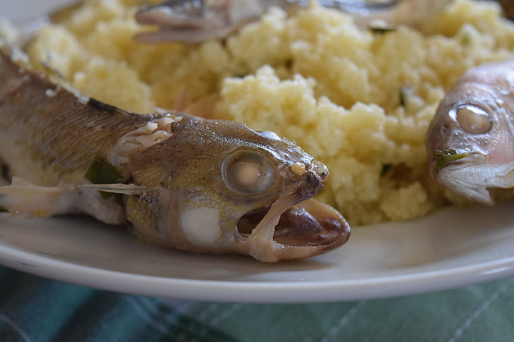 couscous, kala, Välimeren, syödä, Ruoka, Välimeren keittiön ruokia, Seafood