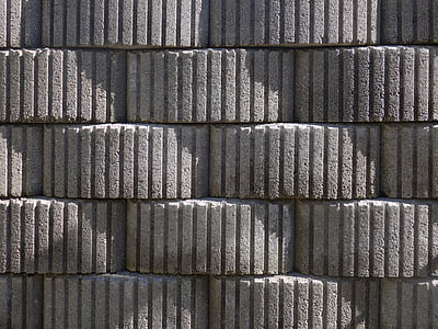 tijolo de concreto, concreto, tijolo, Rauh, padrão, estrutura, textura
