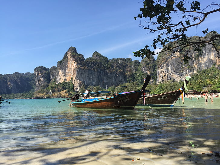 Thaiföld, Beach, víz, boot, tenger
