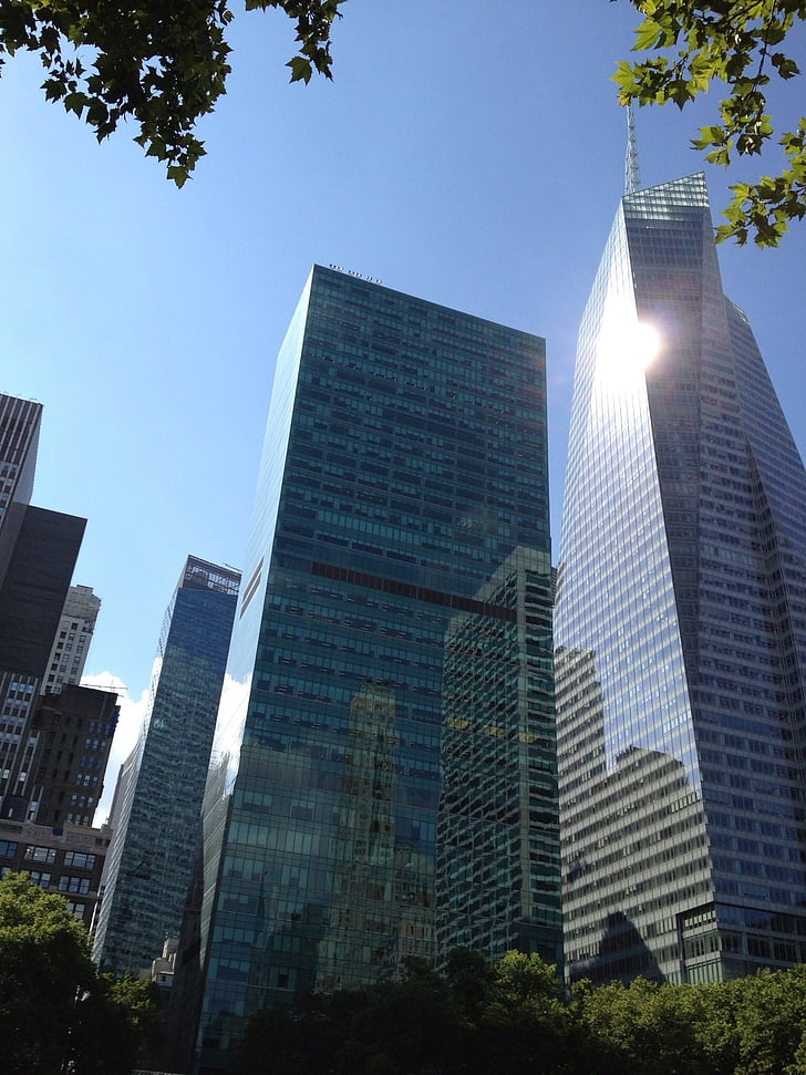 Nova york, alçada, gratacels, edificis, ciutat, Estats Units